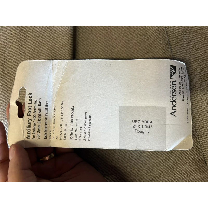 andersen auxillary foot lock Distressed Bronze Brand New