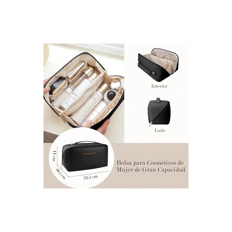 Bolsa de Cosmeticos Viaje, Neceser Maquillaje Impermeable, Makeup Bag Portátil,