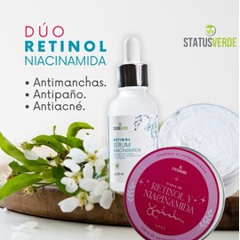 Kit 2 piezas ANTITEXTURA de RETINOL con Niacinamida crema 200g y serum facial 30ml