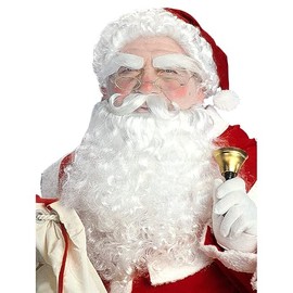 W WIDMANN MILANO Party Fashion - Santa Claus Set for Men, Hat, Hair, Beard, Mustache, Eyebrows, Carnival, Theme Parties