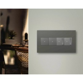 Legrand AWP4GMG4 - Adorne4-Gang wall plate - Magnesium finish