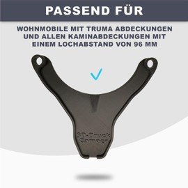 3D-Druck Camper Condensation Drain Flexible Condensate Arrester for Motorhomes, Compatible with Truma Covers and All Chimney Covers with a Hole Spacing of 96 mm (Black)