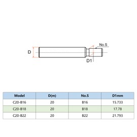 sourcing map Morse Taper Drill Chuck Mandrel Connecting Rod C20 to B16 Shank Chuck Tool for Lathes and Drills 45# Steel