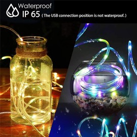 WUJUN WUJUN LED Schlauch RGB Au?en 10M 100 LED mit USB, IP68 Wasserdicht Lichtschlauch 16 Farben 4 Modi mit Fernbedienung & Timer, Bunt Lichterschlauch fr Weihnachten Party Balkon Hochzeit Deko