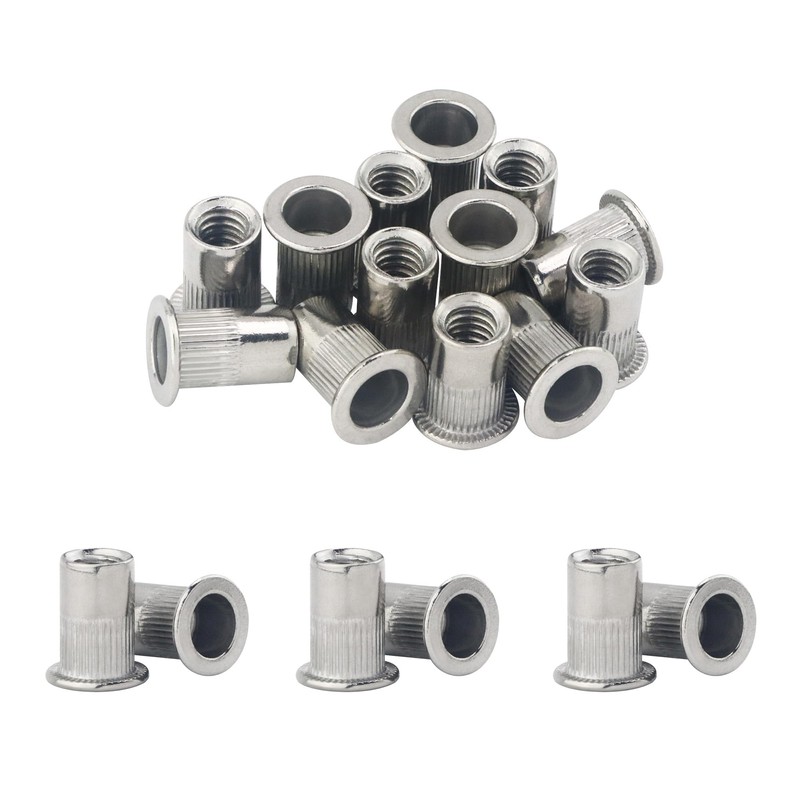GIVIHGETI Pack of 200 Rivet Nuts M5 Stainless Steel Rivet