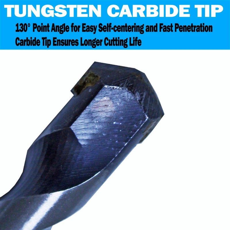 HF 3/16" Masonry Drill Bit Carbide Tip Black/White Drill Concrete