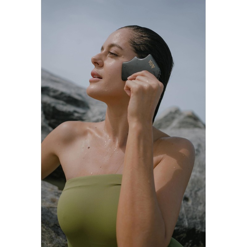 Avra Bian Stone Gua Sha Facial Sculpting Tool Massager for