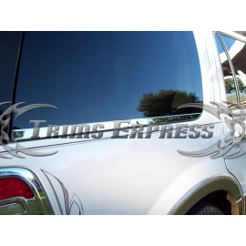 Made in USA - Trims Express 2007-2017 Ford Expedition Rear Cargo 2Pc Chrome Window Sill Trim Stainless Steel