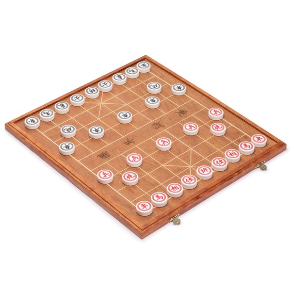 Yellow Mountain Imports Chinese Chess (Xiangqi) Set with Folding Rosewood