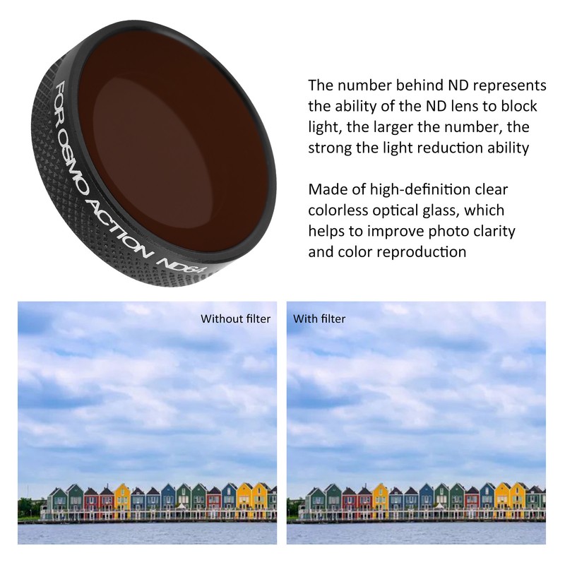Optical Glass ND Lens Filter High Definition Protective Filter for