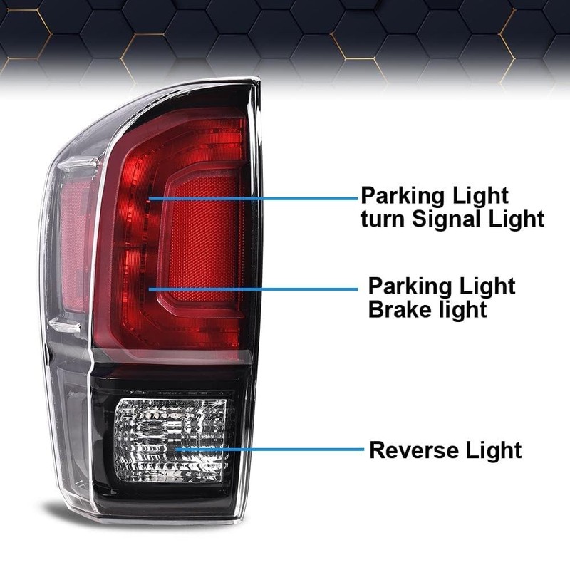 PIT66 Rear Tail Lights Pair Compatible with Toyota Tacoma All
