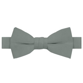 Jacob Alexander Young Boys' Solid Color Pre-Tied Adjustable Banded Bow Tie - Dusty Sage