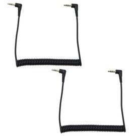 VGOL 2Pcs 3.5mm TRS Jack Male to Male Stereo Cable Replacement Plug Audio Cable Connectors 90 Degree 3.5mm Stereo Audio Cable Accessories