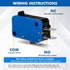 DewinLVD 10 x Micro Switch Travel Limit Switch Self-Reset 3-pin