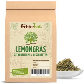 Lemongrass 500 g | Lemongrass dried and cut | Ideal for use in the preparation of tea | Fine lemon-like taste | from Achterhof