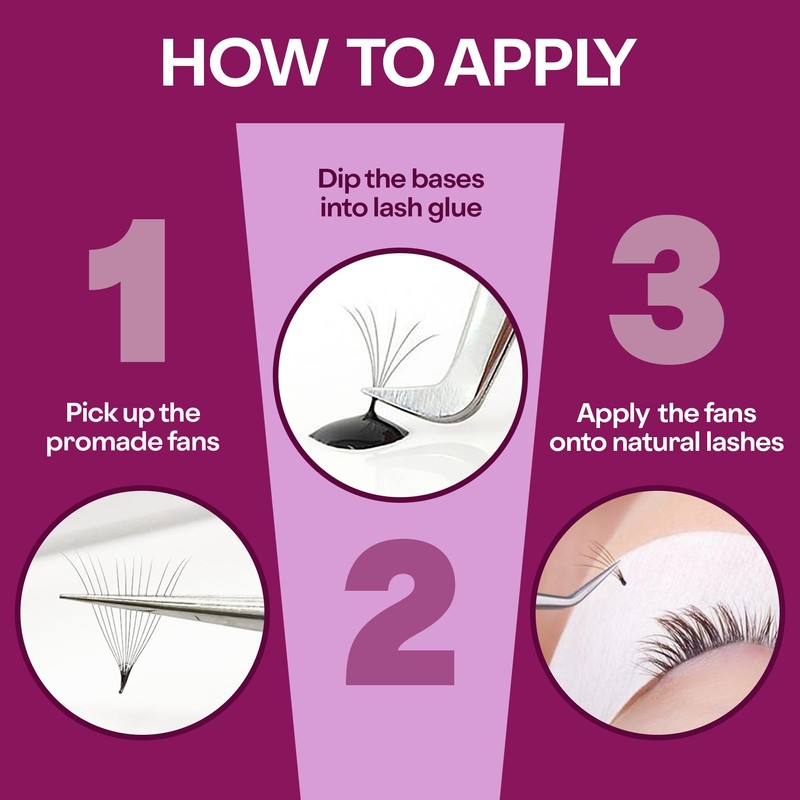 GLAMGAZE 500 Promade Fans - 3D to 16D, C CC