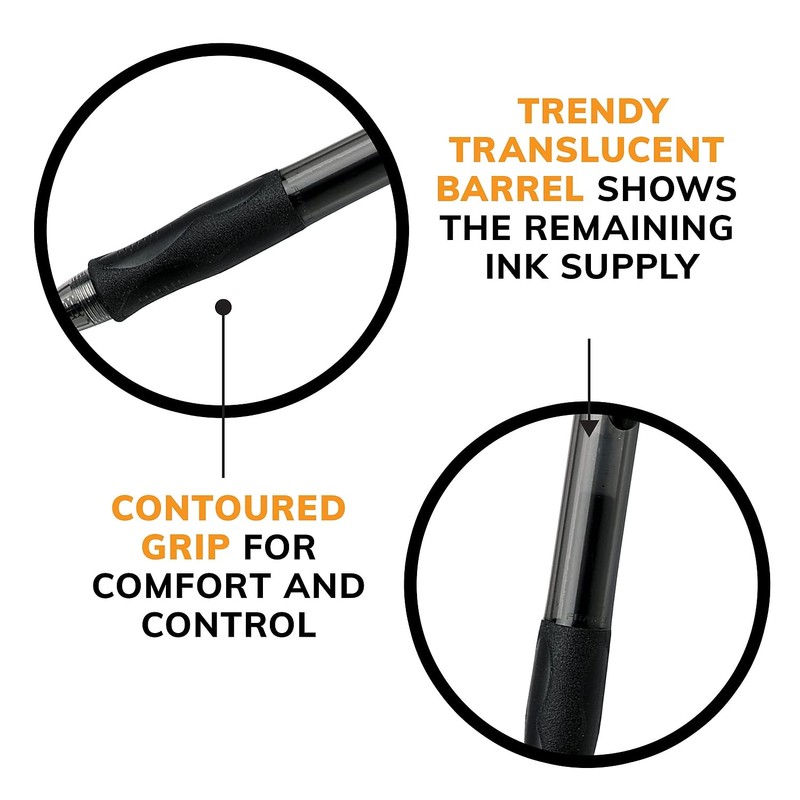 BIC Velocity Retractable Gel Pen, Refillable, Medium Point (0.7 mm),