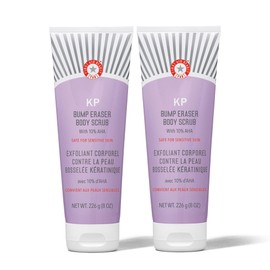 First Aid Beauty First Aid Beauty - KP Bump Eraser Body Scrub with 10% AHA, Keratosis Pilaris Skin Exfoliater with Glycolic and Lactic acids, Helps Reduce Chicken Skin Bumps, Safe for Sensitive Skin, 8 oz, 2ct