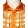 Jogal Men’s Sequin Shirt 70s Long-Sleeved Disco Party Costume -