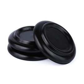 FameFame Solid Wood Piano Caster Piano Leg Floor Protectors, 3-Pack Grand Piano Caster Cups with Non-Slip & Anti-Noise Foam (Black)
