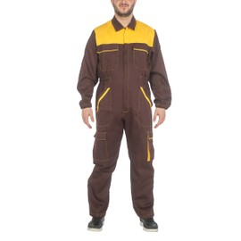C.B.F. Balducci Group Work Suit with Multiple Pockets Work Suit, brown / yellow