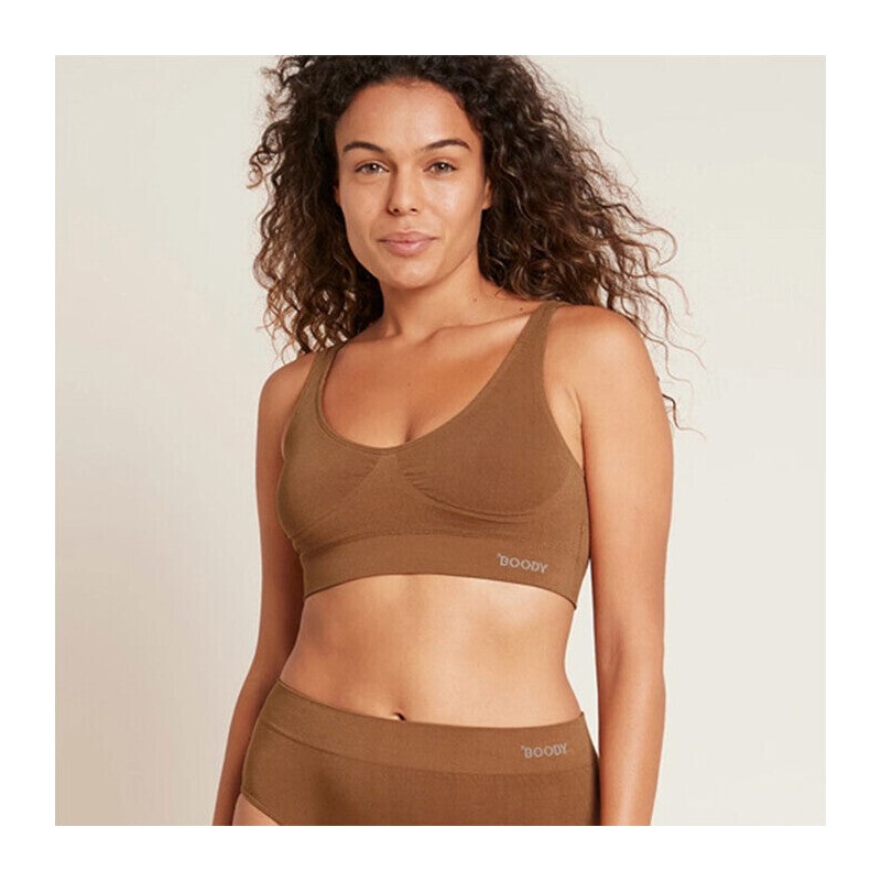 Boody Seamfree Crop Bra, Black / L