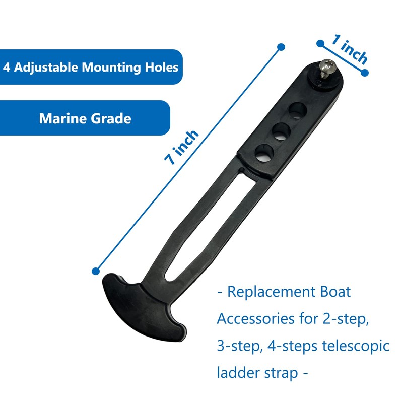 Marine Boat Telescoping Ladder Strap with 4 Adjustable Mounting Holes,