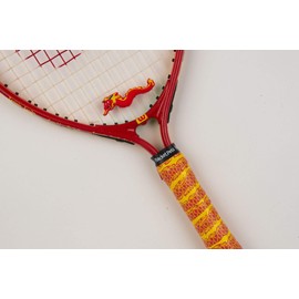 Racket Pets - Raqueta de tenis para niños, amortiguador y cinta de agarre a juego, amortiguador de rendimiento que absorbe los golpes para raqueta de tenis y divertida cinta de agarre con estampado