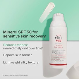 EltaMD UV Skin Recovery 100% Mineral Sunscreen, SPF 50, Redness Correcting Face Sunscreen, Safe for Sensitive Skin