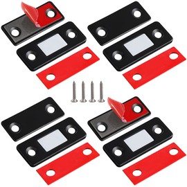 Cabinet Magnetic Catch Jiayi 4 Pack Ultra Thin Cabinet Door Magnets Stick on Drawer Magnets Cabinet Latch Magnetic Closures for Cabinets Kitchen Closet Door Closing Magnetic Door Catch Closer