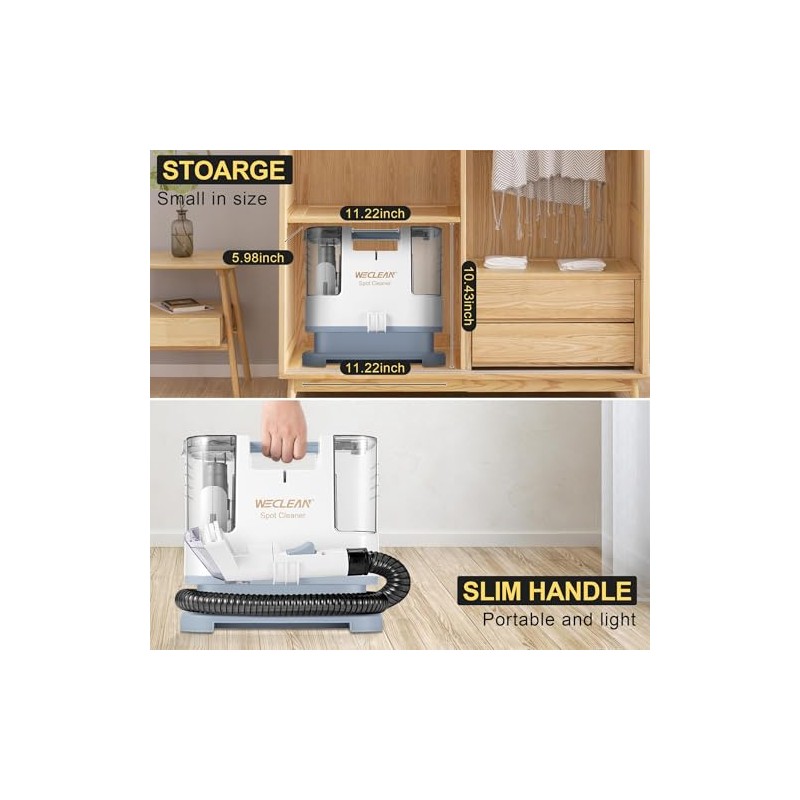 WECLEAN C1 Portable Extractor for Couch and Carpet Cleaner Upholstery