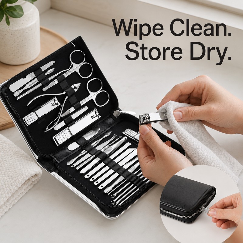 26-Piece Manicure Set for Nail and Cuticle Care – Stainless