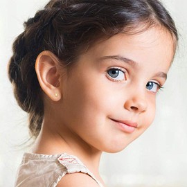 Solid 14K Yellow Gold 3mm Square Cut Cubic Zirconia Diamond Cut Bezel Screw Back Stud Earrings, 3mm