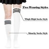 Long White Thigh High Socks for Women - Over the