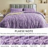 MUXHOMO Duvet Cover Full Size, Reversible Floral Grayish Purple Duvet