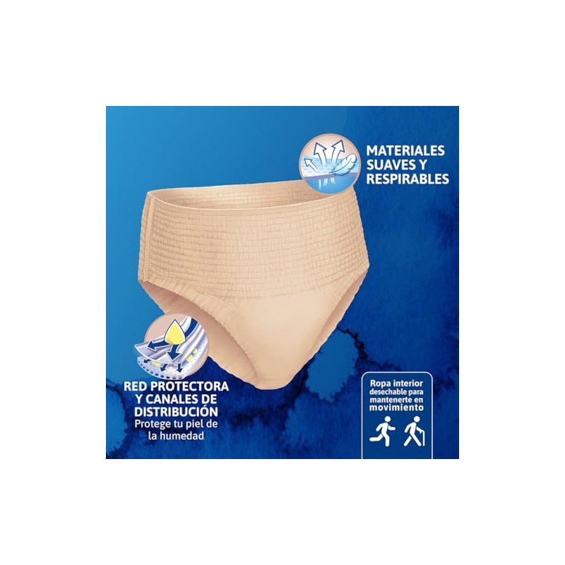 TENA Pants Discret BeigeTalla M, Ropa interior desechable, 13 piezas