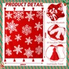 FuWeave Christmas Throw Blanket Red Snowflake Couch Blanket 50"x60" Christmas