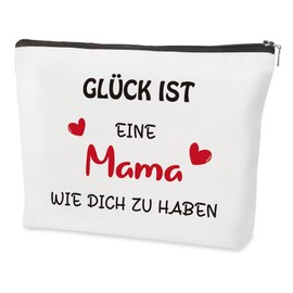 Muttertagsgeschenke für Mama,Bonus Beste Geburtstag Danke Werdende Besondere Weihnachten Valentinstag Personalisierte Werdende Mama Geschenk Deko,Glück Ist Eine Mama Wie Dich zu Haben Kosmetiktasche