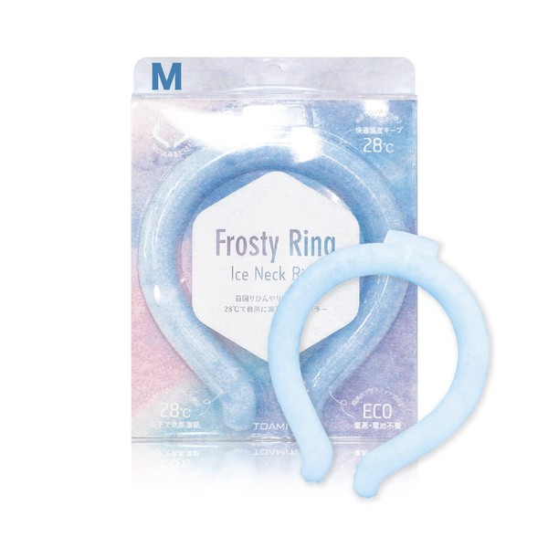 TOA NUTRISTICK Frosting Ring, Cooling Ring, Neck Ring, Cool, Refreshing, Heat Protection, Cooling Goods, Neck Hanging, M, Blue