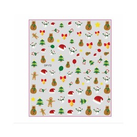 Laser Christmas Nail Sticker Reindeer Snowflake Snowman Stars Gingerbread Dp172 Nail Wraps Art Stickers Manicure Supplies for Women for Home Nails Full Long Lasting Easy Apply and Remove