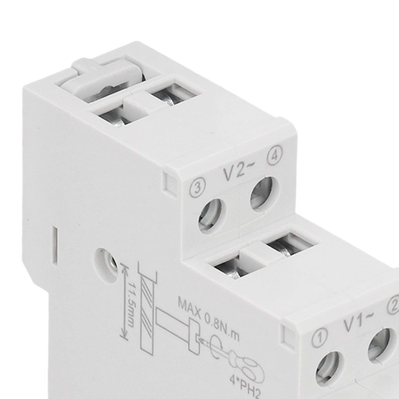 Telituny Voltmeter DIN Rail, 3-Phase AC Voltmeter, DIN Rail Mounting,
