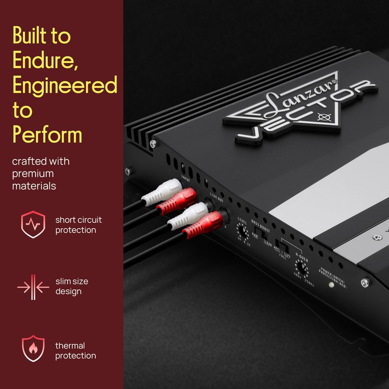 Lanzar 2-Channel High Power MOSFET Amplifier - Slim 800 Watt