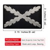 2PCS Spain Burgundy Cross Flag Patch Embroidered Morale Patch Military