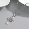 LES OSEWA Baseball Cross Necklace - 925 Sterling Silver Baseball