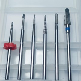 Natury Nails 6 Pcs Tungsten Carbide Nail Turner Cutter Cutter Special for Manicure and Russian Pedicure