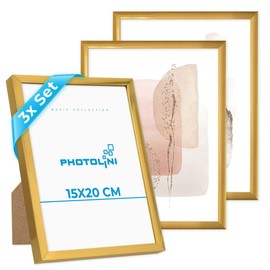 PHOTOLINI Modern Plastic Picture Frame Narrow with Glass Panel