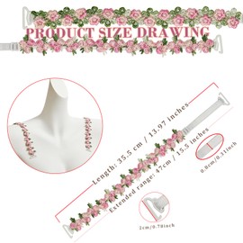Floral Bra Straps for Women,Decorative Flower Lace Strap, Invisible Shoulder Replacement Belt for Strapless Underwear Dress/Bra Embroidery Delicate (Pattern 2-1 set)