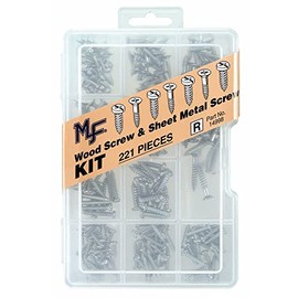 Midwest Fastener 14998 221 Piece Wood & Sheet Metal Screw Assortment Kit