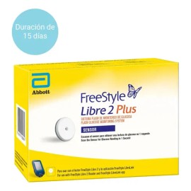 Freestyle Libre 2 Plus Kit 2 Sensores Monitoreo Glucosa Blanco