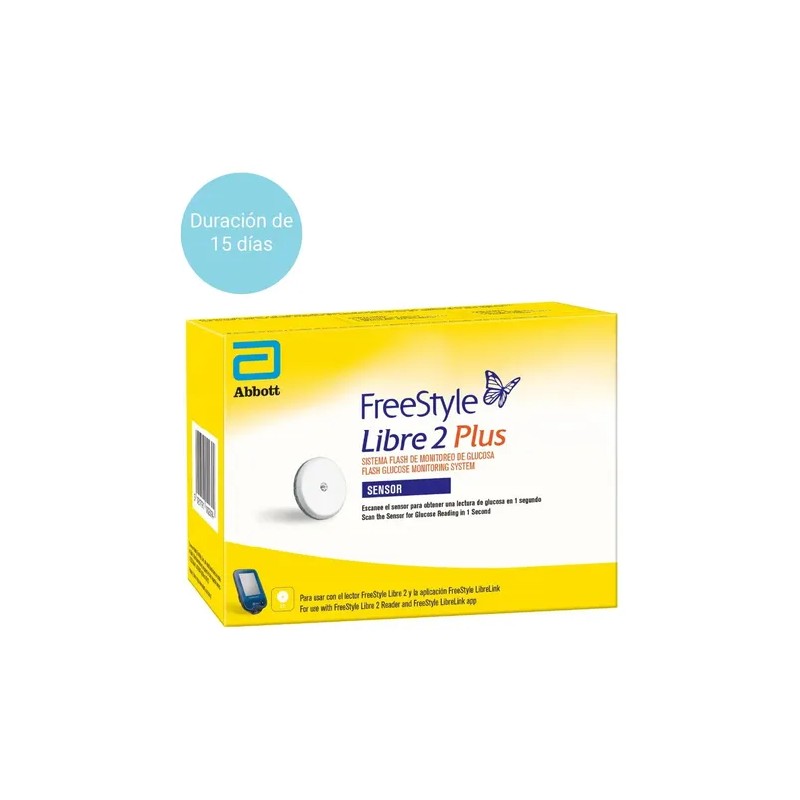 Freestyle Libre 2 Plus Kit 2 Sensores Monitoreo Glucosa Blanco